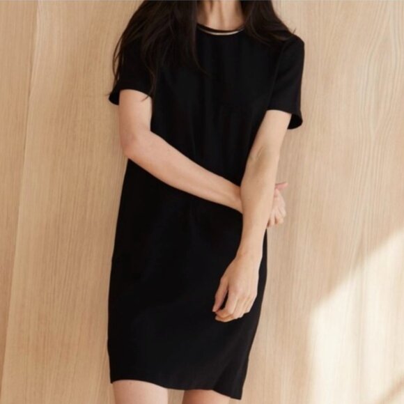 Jenni Kayne | Crepe Black Shift Dress Medium - Picture 3 of 8